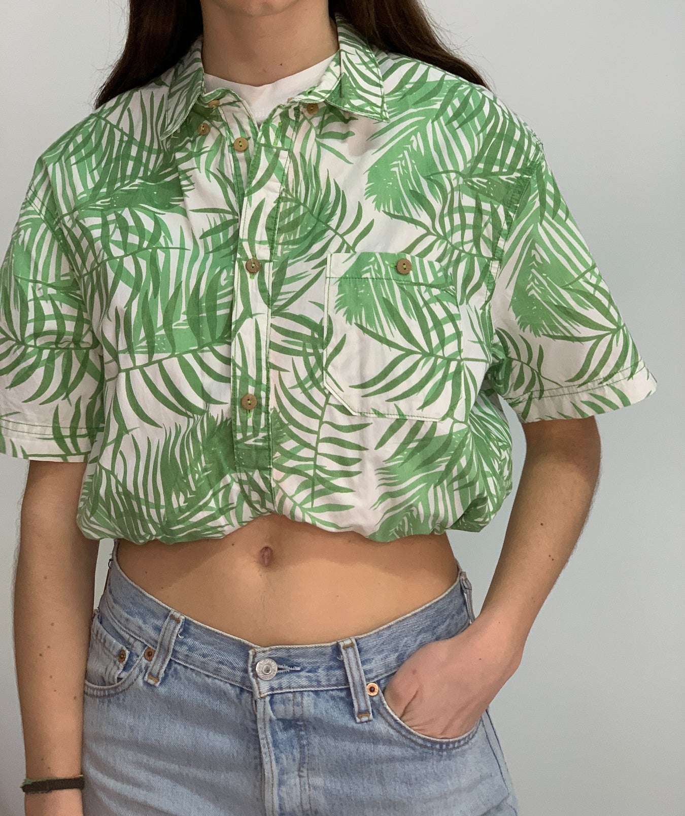 Camicia Hawaiana Cropped